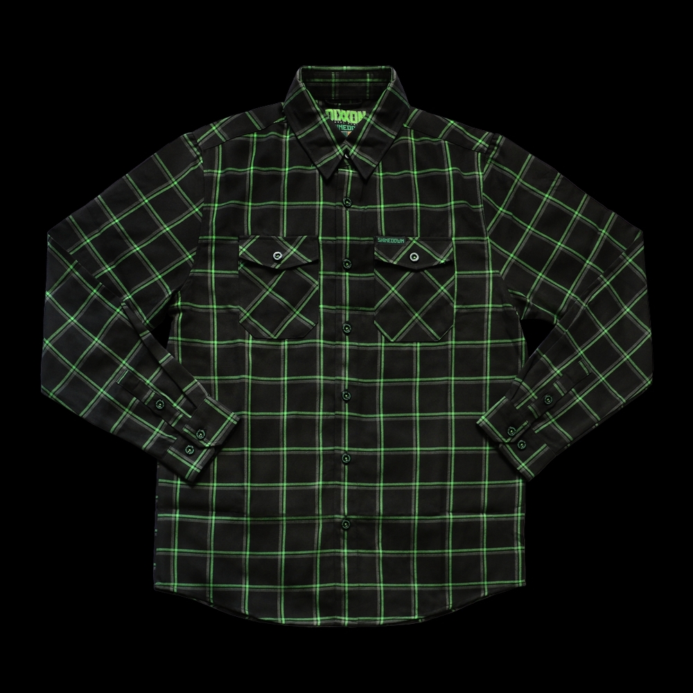DIXXON Men's Green Plaid Shirt
